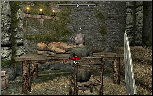 Regardless of how youve reached Agniss bedroom, she should lie in her bed or sit on the chair - Side Contract: Kill Agnis - The Dark Brotherhood quests - The Elder Scrolls V: Skyrim Game Guide