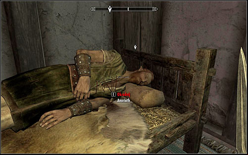 Enter the inn and find the hunter in one of the side rooms - Side Contract: Kill Anoriath - The Dark Brotherhood quests - The Elder Scrolls V: Skyrim Game Guide