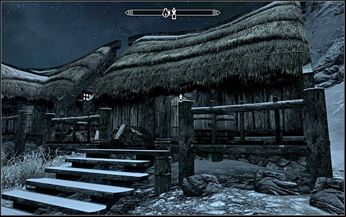 It is much better to wait until night, because Beitild should go then to sleep to her hut near the water (screen above) - Side Contract: Kill Beitild - The Dark Brotherhood quests - The Elder Scrolls V: Skyrim Game Guide