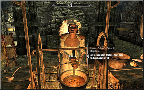 Since Gianna doesnt know the exact method of preparing the dish according to the Gourmets recipe, she will periodically ask you for ingredients - To Kill an Empire - The Dark Brotherhood quests - The Elder Scrolls V: Skyrim Game Guide