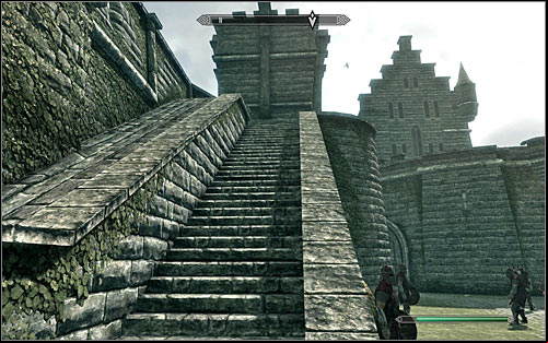 Return downstairs and head to the stairs mentioned in the description of a second variant, located on the castle courtyard west from the wedding party and leading to the castle walls (screen above) - Bound Until Death - The Dark Brotherhood quests - The Elder Scrolls V: Skyrim Game Guide