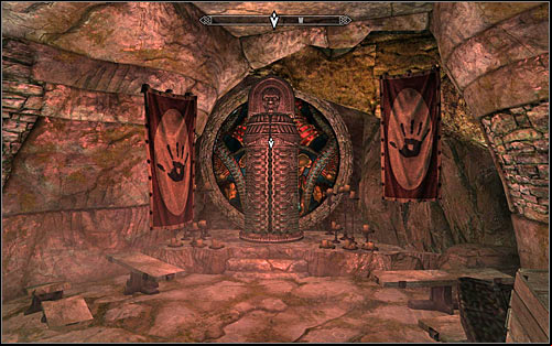 Head to the main cave of the Dark Brotherhoods Sanctuary and choose a age leading north-east - Whispers in the Dark - The Dark Brotherhood quests - The Elder Scrolls V: Skyrim Game Guide