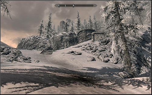 An entrance to the ruins is located high in the mountains and it is best to reach it from the north - Mourning Never Comes - p. 1 - The Dark Brotherhood quests - The Elder Scrolls V: Skyrim Game Guide