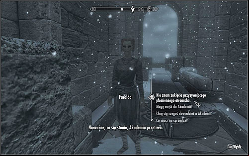 Faralda will ask you to cast a random spell - First Lessons - College of Winterhold quests - The Elder Scrolls V: Skyrim Game Guide