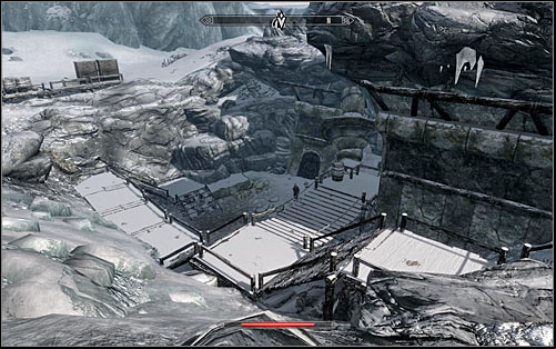 Your destination are the excavations, which cannot be spotted at first sight as theyre on the lower level of the glacier (screen above) - Under Saarthal - p. 1 - College of Winterhold quests - The Elder Scrolls V: Skyrim Game Guide