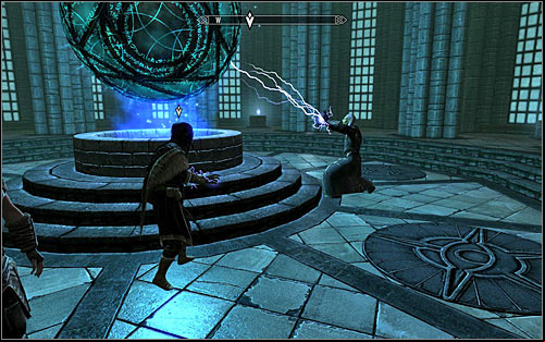 Approach the Arch-Mage who will ask you for help in deactivating the barrier - Revealing the Unseen - p. 3 - College of Winterhold quests - The Elder Scrolls V: Skyrim Game Guide