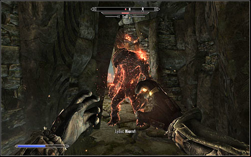 After reaching the new area, look around for a chest and head north - Staff of Magnus - p. 2 - College of Winterhold quests - The Elder Scrolls V: Skyrim Game Guide