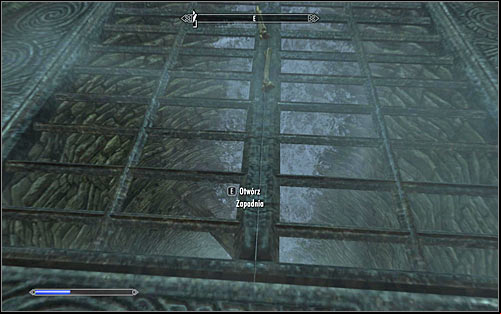 Open the metal gate and watch another scene with the ghosts of the dead Mages - Staff of Magnus - p. 2 - College of Winterhold quests - The Elder Scrolls V: Skyrim Game Guide