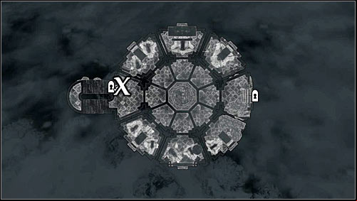 The second Master Illusion Text is at the upper floor of the Hall of Attainment, below a bench beside the stairs (screens above) - Illusion Ritual Spell - College of Winterhold quests - The Elder Scrolls V: Skyrim Game Guide