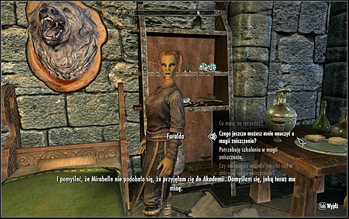 In order to activate this mission, you will have to find Faralda and ask her if she can teach you something more about Destruction magic (screen above) - Destruction Ritual Spell - College of Winterhold quests - The Elder Scrolls V: Skyrim Game Guide