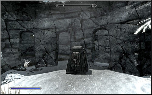 After reaching the destination, make sure there arent any wild animals in the area and find the pedestal (screen above) - Destruction Ritual Spell - College of Winterhold quests - The Elder Scrolls V: Skyrim Game Guide