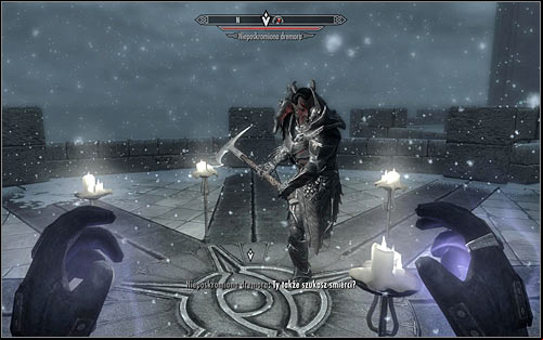 If you do everything properly, the Unbound Dremora should appear - Conjuration Ritual Spell - College of Winterhold quests - The Elder Scrolls V: Skyrim Game Guide