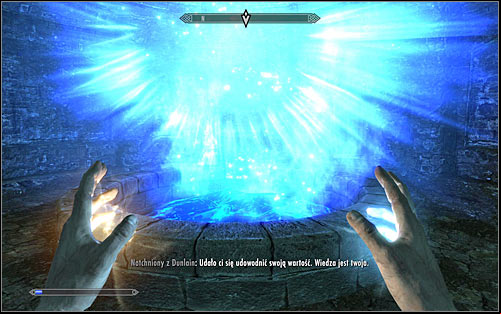 Regardless of whether you used your party help or not, you will have to defend for less than a minute, until you get informed of ing the trial (screen above) - Restoration Ritual Spell - College of Winterhold quests - The Elder Scrolls V: Skyrim Game Guide