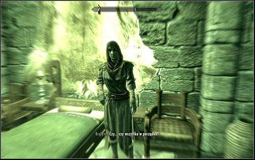 Brelyna will cast the first spell, causing a green glimmer to appear on-screen (screen above) - Miscellaneous: Brelynas Practice - College of Winterhold quests - The Elder Scrolls V: Skyrim Game Guide