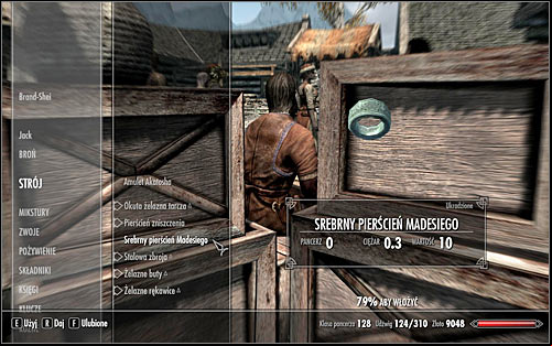 Go to your own inventory, choose Apparel, mark the recently gained Madesis Ring (screen above) and press R to put it into the pocket of the trader that you interacted with - A Chance Arrangement - Thieves Guild quests - The Elder Scrolls V: Skyrim Game Guide