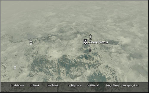 Open the world map to determine that Winterhold is in the north-east part of Skyrim (screen above) - Heading to Winterhold | Elder Knowledge - Elder Knowledge - The Elder Scrolls V: Skyrim Game Guide