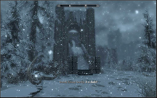 If you want to reach the Winterhold on your own, you might begin by the temple of Ustengrav or at Dawnstar and afterwards head east - Heading to Winterhold | Elder Knowledge - Elder Knowledge - The Elder Scrolls V: Skyrim Game Guide