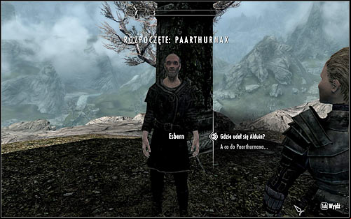 If you decided to meet with Esbern, the conversation will have an additional segment - Finding Alduin | The Fallen - The Fallen - The Elder Scrolls V: Skyrim Game Guide
