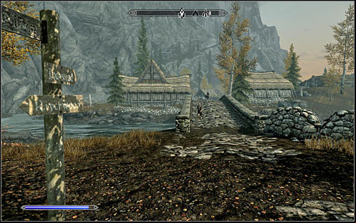 At first you will need to head east, but dont hope that the path will be straight - Heading to the Greybeards | The Way of the Voice - The Way of the Voice - The Elder Scrolls V: Skyrim Game Guide