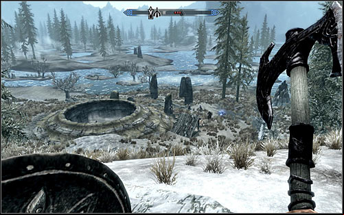 After reaching the northern part of the map, that is after getting nearby Morthal or Dawnstar, you will have an easier time getting to Ustengrav, as you will mainly travel through lowland and encounter weak enemies on your way - Heading to the temple of Ustengrav | The Horn of Jurgen Windcaller - The Horn of Jurgen Windcaller - The Elder Scrolls V: Skyrim Game Guide
