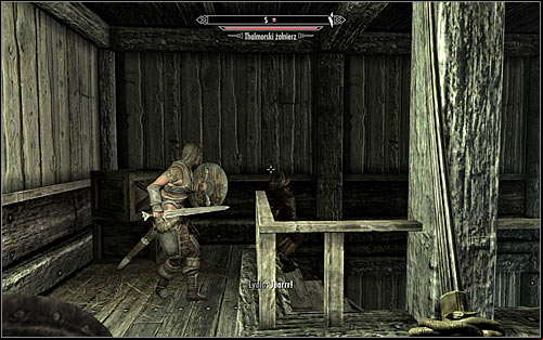 The dungeons are by default guarded by only one Thalmor Soldier and depending on the chosen tactic you can let him see you and eliminate him in direct combat (screen above), or attack him by surprise - Collecting information on the return of dragons | Diplomatic Immunity - Diplomatic Immunity - The Elder Scrolls V: Skyrim Game Guide