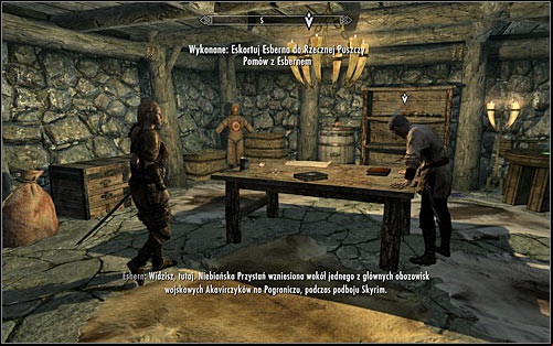 The good news is that you dont need to go to Riverwood by foot, as you can use fast travel - Escorting Esbern | Alduins Wall - Alduins Wall - The Elder Scrolls V: Skyrim Game Guide