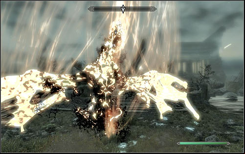 Now you just need to keep repeating the above actions, so alternate between pulling Alduin down and attacking him once he lands - Defeating Alduin | Dragonslayer - Dragonslayer - The Elder Scrolls V: Skyrim Game Guide