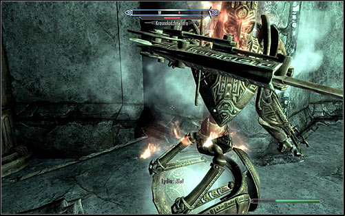 After reaching the northern part of the ruins you will come across Jdarr, who will automatically be hostile towards you - Discerning the Transmundane - p. 1 - Daedric quests - The Elder Scrolls V: Skyrim Game Guide