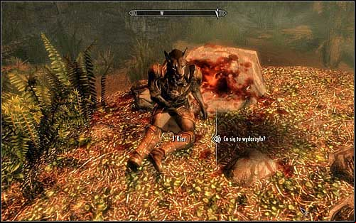 Go through the cave and after reaching a small camp, speak with the dying Khajiit JKier (screen above) - Ill Met By Moonlight - p. 2 - Daedric quests - The Elder Scrolls V: Skyrim Game Guide