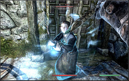 You will encounter the first group of enemies after reaching the north-west room - The Black Star - p. 1 - Daedric quests - The Elder Scrolls V: Skyrim Game Guide