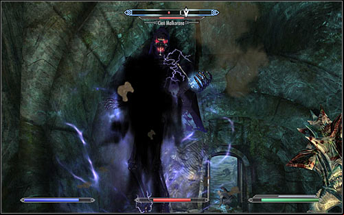 Thats not the end of the battle, as the murdered Necromancer will change into Malkorans Shade (screen above) - The Break of Dawn - p. 2 - Daedric quests - The Elder Scrolls V: Skyrim Game Guide