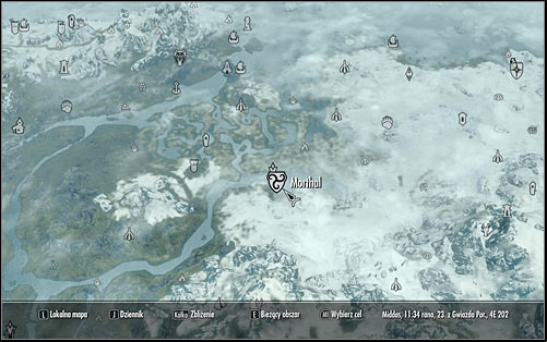 Open the world map - Pieces of the Past - p. 1 - Daedric quests - The Elder Scrolls V: Skyrim Game Guide