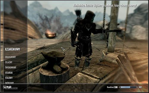 Weapons and items can be created in the same place and its done by interacting with a blacksmiths forge - Smithing - Introduction | Crafting - Crafting - The Elder Scrolls V: Skyrim Game Guide