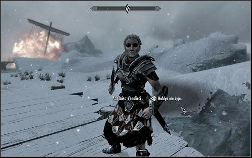 As youre fighting your way through fortifications and enemies, approach Adeleisa, who can be found in the dock - Rise in the East - p. 2 | Side quests - Side quests - The Elder Scrolls V: Skyrim Game Guide