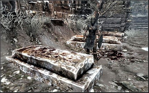 If you dont like the idea of entering the morgue and looking through dead bodies, you can always follow the blood trail which runs from the cemetery to Hjerim (Get access to Hjerim section) - Blood on the Ice - p. 1 | Side quests - Side quests - The Elder Scrolls V: Skyrim Game Guide