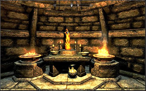 If you plan on fulfilling Degaines wish, you should crouch and turn left after approaching the room with the priestesses, choosing a weakly lit age and therefore avoiding them - The Heart of Dibella | Side quests - Side quests - The Elder Scrolls V: Skyrim Game Guide