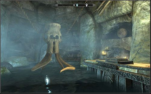 Head onwards, collecting treasure on your way (when you take the Soul Gem, a trap will fall down on you) and push the pillars so that they show a hawk, fish, snake and fish (its a reflection of the pattern you have seen before - its copied according to the corridor sides) - Forbidden Legend - p. 2 | Side quests - Side quests - The Elder Scrolls V: Skyrim Game Guide