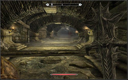 Solve the puzzle and use the newly unlocked stairs in the middle of the room to reach the door leading to High Gate Ruins Catacombs - A Scroll For Anska | Side quests - Side quests - The Elder Scrolls V: Skyrim Game Guide
