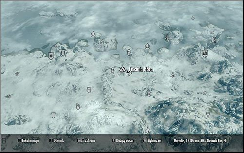 Head out of the College, open the world map and plan your journey to Hobs Fall Cave (screen above) - Miscellaneous: Find Panteas Flute | The Bards College quests - The Bards College quests - The Elder Scrolls V: Skyrim Game Guide