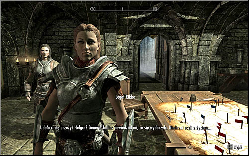 Rikke should also be in the room (the above screen) and you have to talk to her - ing the Legion | Imperial Legion Quests - Imperial Legion Quests - The Elder Scrolls V: Skyrim Game Guide