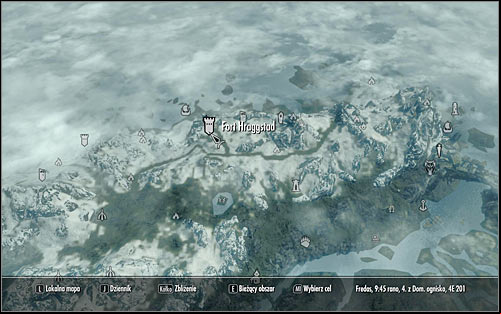Open the world map and locate Fort Hraggstad (the above screen) - ing the Legion | Imperial Legion Quests - Imperial Legion Quests - The Elder Scrolls V: Skyrim Game Guide