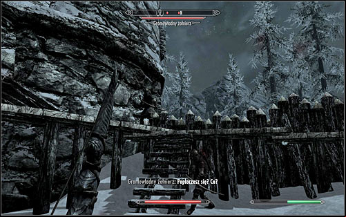 If your character prefers ranged combat, your first priority after entering the fort should be finding any stairs that lead to the surrounding walls (the above screen) - Battle for Fort Dunstad | Imperial Legion Quests - Imperial Legion Quests - The Elder Scrolls V: Skyrim Game Guide