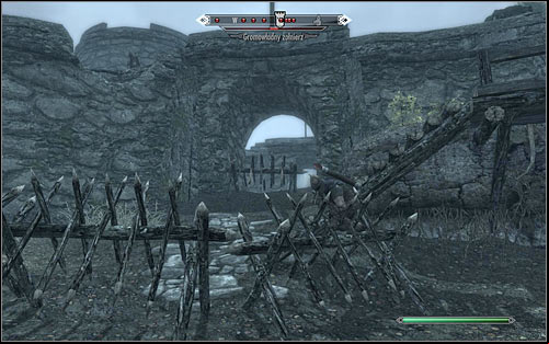The second way inside is the northwest entrance (the above screen) - The Battle for Fort Greenwall | Imperial Legion Quests - Imperial Legion Quests - The Elder Scrolls V: Skyrim Game Guide