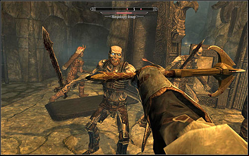 Apart form the Draugr Deathlord, two other monsters come to life, namely a Restless Draugr (the above screen) and a Draugr Scourge - The Jagged Crown - p.2 | Stormcloak Rebellion Quests - Stormcloak Rebellion Quests - The Elder Scrolls V: Skyrim Game Guide