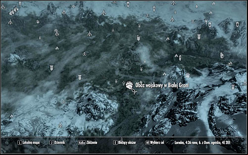 Open the world map - Battle for Whiterun | Stormcloak Rebellion Quests - Stormcloak Rebellion Quests - The Elder Scrolls V: Skyrim Game Guide