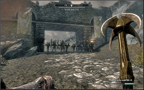 Follow the Stormcloaks, heading north, towards the first barricade enemy forces set on the only road into the city - Battle for Whiterun | Stormcloak Rebellion Quests - Stormcloak Rebellion Quests - The Elder Scrolls V: Skyrim Game Guide