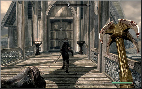 Keep eliminating enemy soldiers in your way, and use the same tactic as to the new barricade, that is break through it yourself, or wait until your allies do it for you - Battle for Whiterun | Stormcloak Rebellion Quests - Stormcloak Rebellion Quests - The Elder Scrolls V: Skyrim Game Guide