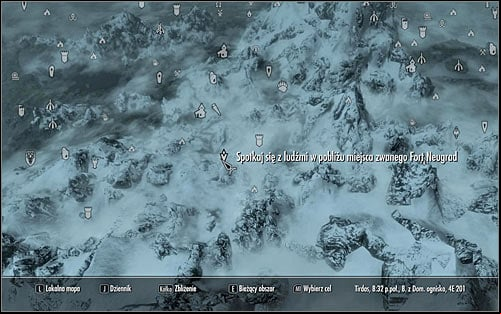 Open the world map and notice that the scouts Galmar mentioned in the previous quest are quite a long distance from Fort Neugrad (the above screen) - Rescue from Neugrad - p.1 | Stormcloak Rebellion Quests - Stormcloak Rebellion Quests - The Elder Scrolls V: Skyrim Game Guide