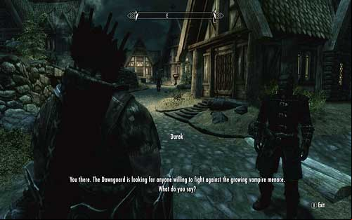 In order to begin the plot of the Dawnguard DLC, you need to be at least on level 10 - the Dawnguard - Beginning - The Elder Scrolls V: Skyrim - Dawnguard - Game Guide and Walkthrough