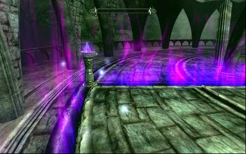 You need to move the goblets in such a way that a purple flame burns in them - Awakening - Beginning - The Elder Scrolls V: Skyrim - Dawnguard - Game Guide and Walkthrough